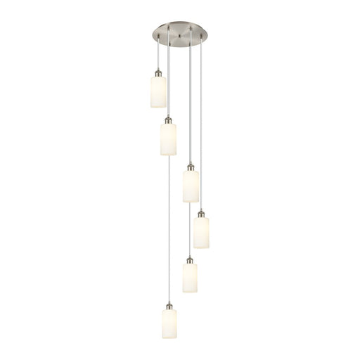 Innovations Crown Point 6Lt 16" Cord Multi Pendant, SN/WH - 116B-6P-SN-G434-7WH