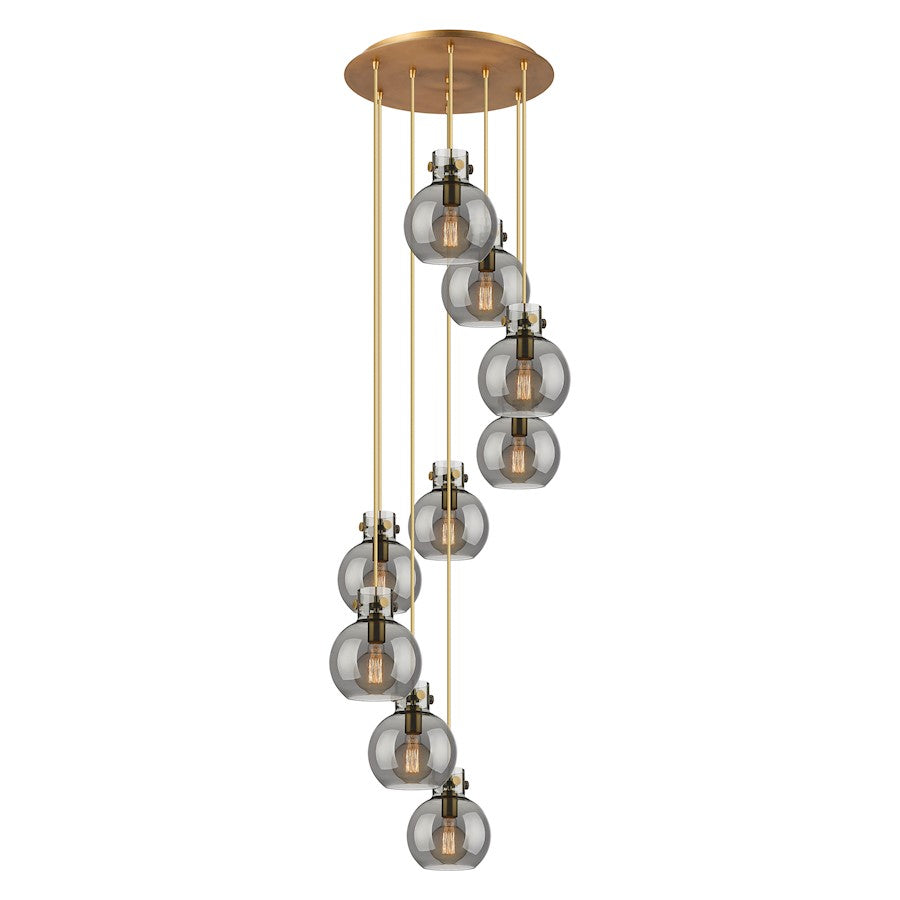 Innovations Newton-S 9Lt 8" CM Pendant, 18" Cpy, BS/SM - 119-410-1PS-BB-G410-8SM