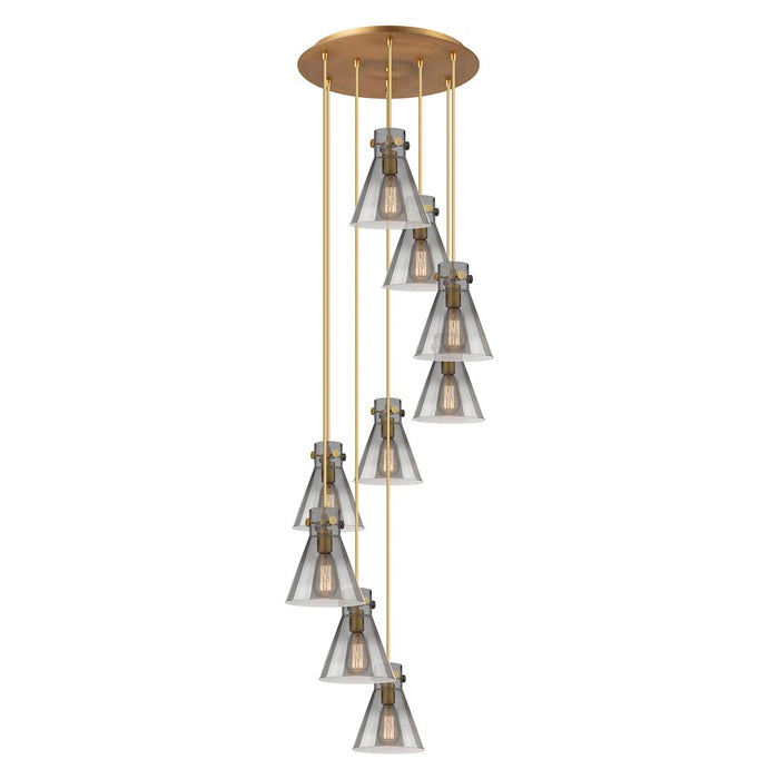 Innovations Newton-C 9Lt 8" CM Pendant, 18" Cpy, BS/SM - 119-410-1PS-BB-G411-8SM