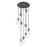 Innovations Newton-S 9Lt 8" CM Pendant, 18" Cpy, BK/CL - 119-410-1PS-BK-G410-8CL