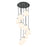 Innovations Newton-S 9Lt 8" CM Pendant, 18" Cpy, BK/WH - 119-410-1PS-BK-G410-8WH