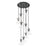 Innovations Newton-C 9Lt 8" CM Pendant, 18" Cpy, BK/CL - 119-410-1PS-BK-G411-8CL