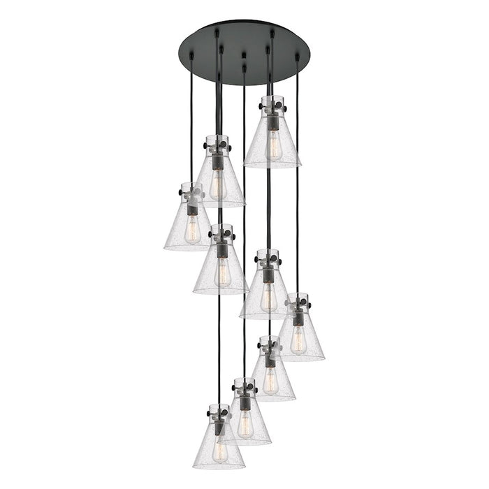 Innovations Newton-C 9Lt 8" CM Pendant, 18" Cpy, B/SD - 119-410-1PS-BK-G411-8SDY