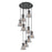 Innovations Newton-C 9Lt 8" CM Pendant, 18" Cpy, BK/SM - 119-410-1PS-BK-G411-8SM