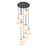 Innovations Newton-C 9Lt 8" CM Pendant, 18" Cpy, BK/WH - 119-410-1PS-BK-G411-8WH