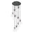 Innovations Newton-B 9Lt 8" CM Pendant, 18" Cpy, BK/CL - 119-410-1PS-BK-G412-8CL