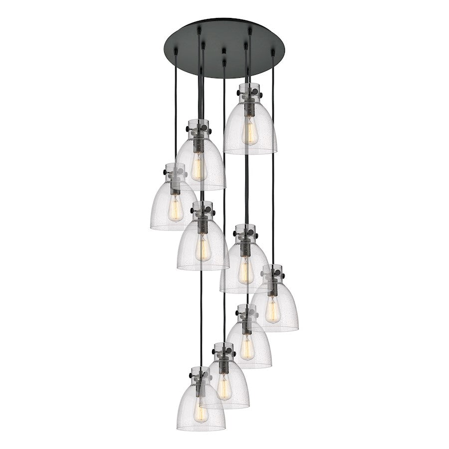 Innovations Newton-B 9Lt 8" CM Pendant, 18" Cpy, B/SD - 119-410-1PS-BK-G412-8SDY