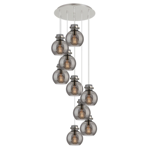 Innovations Newton-S 9Lt 8" CM Pendant, 18" Cpy, PN/SM - 119-410-1PS-PN-G410-8SM