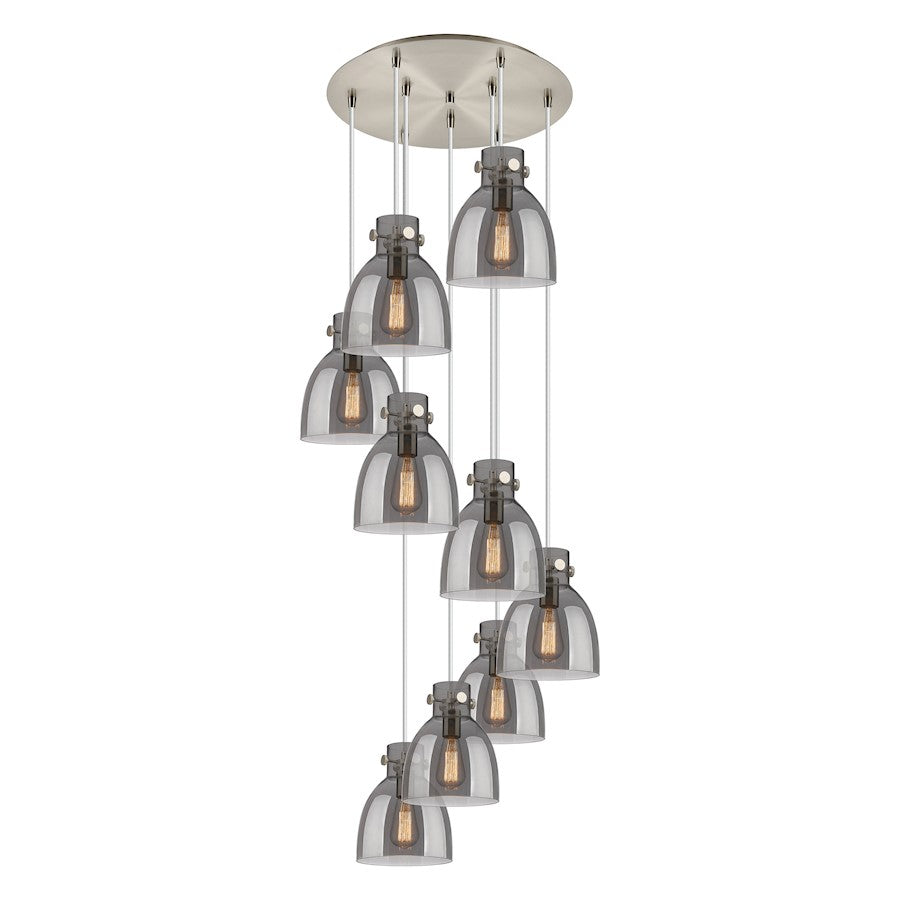 Innovations Newton-B 9Lt 8" CM Pendant, 18" Cpy, SN/SM - 119-410-1PS-SN-G412-8SM