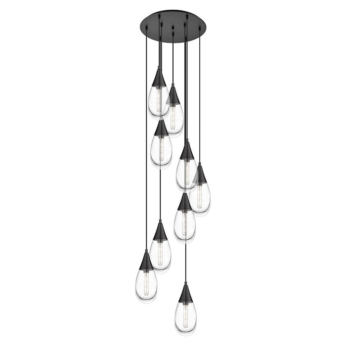 Innovations Malone 9Lt 6" CM Pendant, 18" Canopy, BK/CL - 119-450-1P-BK-G450-6CL