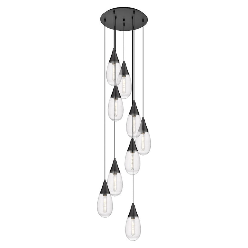 Innovations Malone 9Lt 6" CM Pendant, 18" Cpy, BK/SCL - 119-450-1P-BK-G450-6SCL