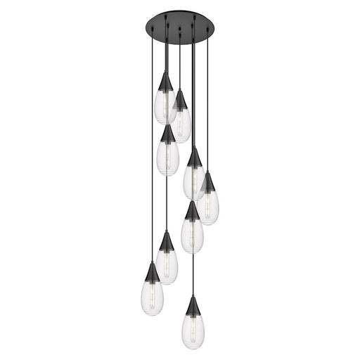 Innovations Malone 9Lt 6" CM Pendant, 18" Cpy, BK/SCL - 119-450-1P-BK-G450-6SCL