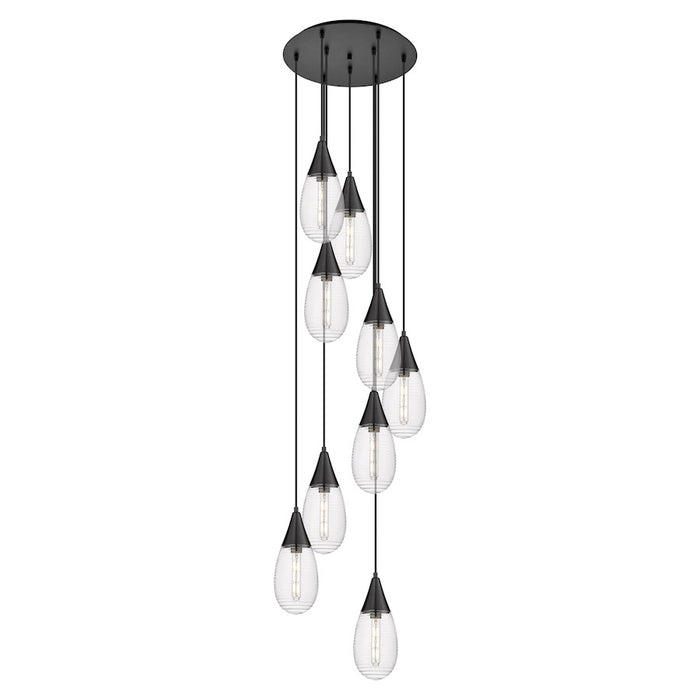 Innovations Malone 9Lt 6" CM Pendant, 18" Cpy, BK/SCL - 119-450-1P-BK-G450-6SCL