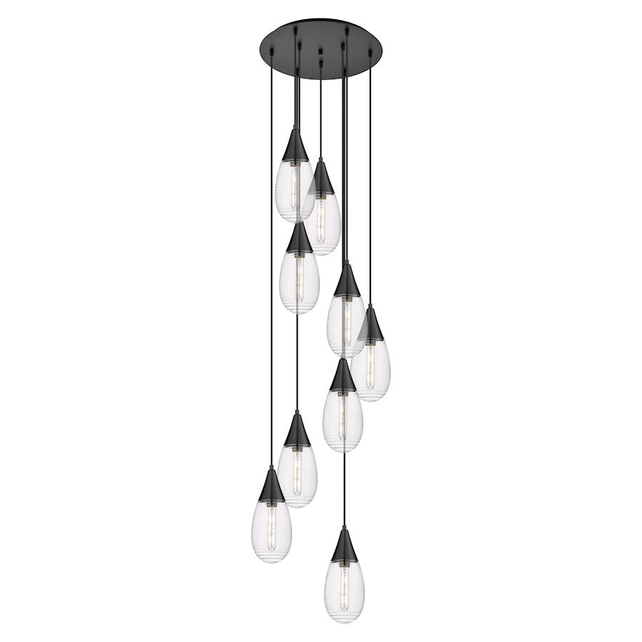 Innovations Malone 9Lt 6" CM Pendant, 18" Cpy, BK/SCL - 119-450-1P-BK-G450-6SCL