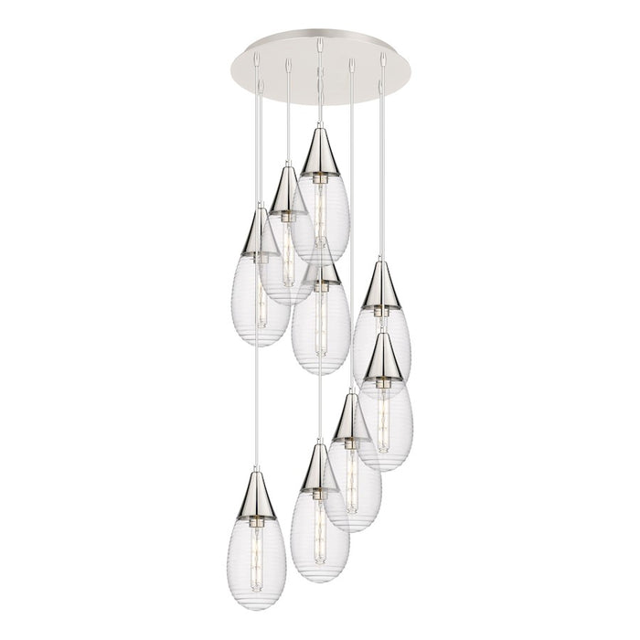 Innovations Malone 9Lt 6" CM Pendant, 18" Cpy, PN/SCL - 119-450-1P-PN-G450-6SCL