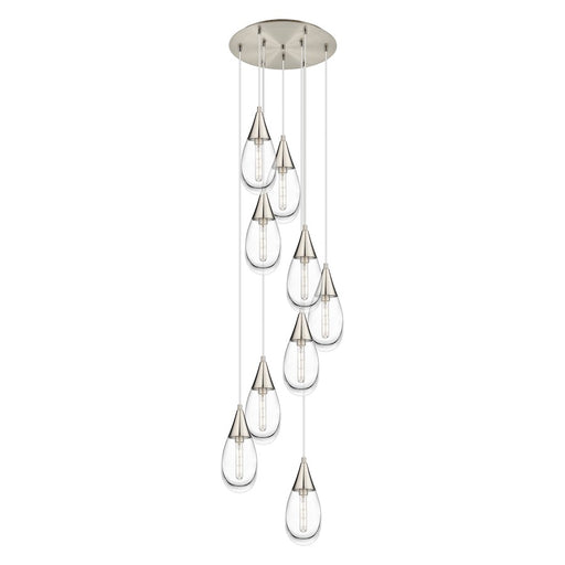 Innovations Malone 9Lt 6" CM Pendant, 18" Canopy, SN/CL - 119-450-1P-SN-G450-6CL