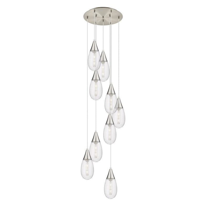 Innovations Malone 9Lt 6" CM Pendant, 18" Cpy, SN/SCL - 119-450-1P-SN-G450-6SCL