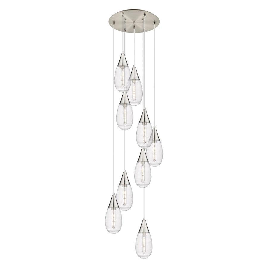 Innovations Malone 9Lt 6" CM Pendant, 18" Cpy, SN/SCL - 119-450-1P-SN-G450-6SCL