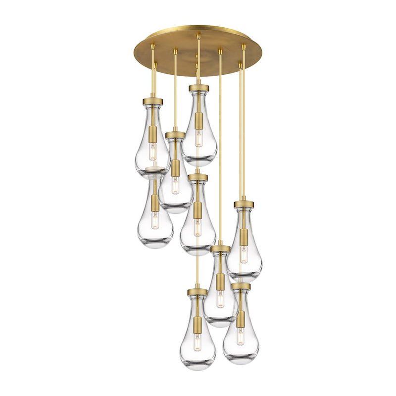 Innovations Owego 9Lt 5" CM Pendant, 18" Canopy, BS/CL - 119-451-1P-BB-G451-5CL