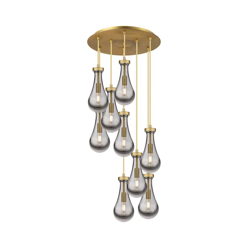 Innovations Owego 9Lt 5" CM Pendant, 18" Canopy, BS/SM - 119-451-1P-BB-G451-5SM