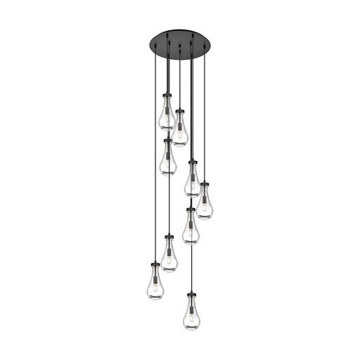 Innovations Owego 9Lt 5" CM Pendant, 18" Canopy, BK/CL - 119-451-1P-BK-G451-5CL