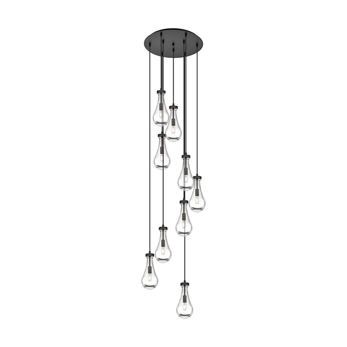 Innovations Owego 9Lt 5" CM Pendant, 18" Canopy, BK/CL - 119-451-1P-BK-G451-5CL