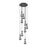 Innovations Owego 9Lt 5" CM Pendant, 18" Canopy, BK/SM - 119-451-1P-BK-G451-5SM