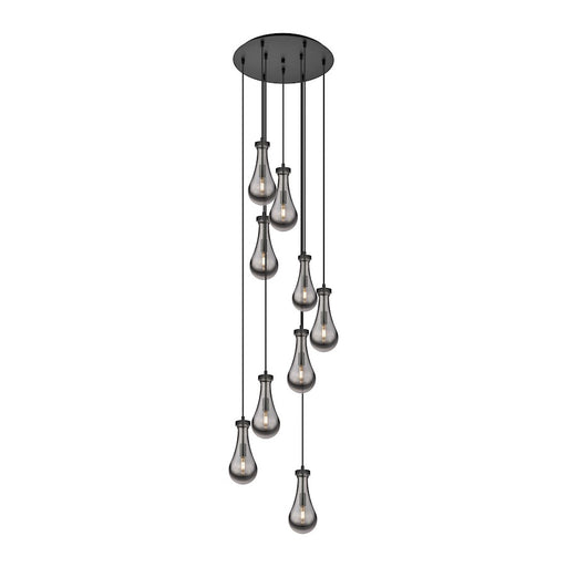 Innovations Owego 9Lt 5" CM Pendant, 18" Canopy, BK/SM - 119-451-1P-BK-G451-5SM