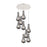Innovations Owego 9Lt 5" CM Pendant, 18" Canopy, PN/SM - 119-451-1P-PN-G451-5SM