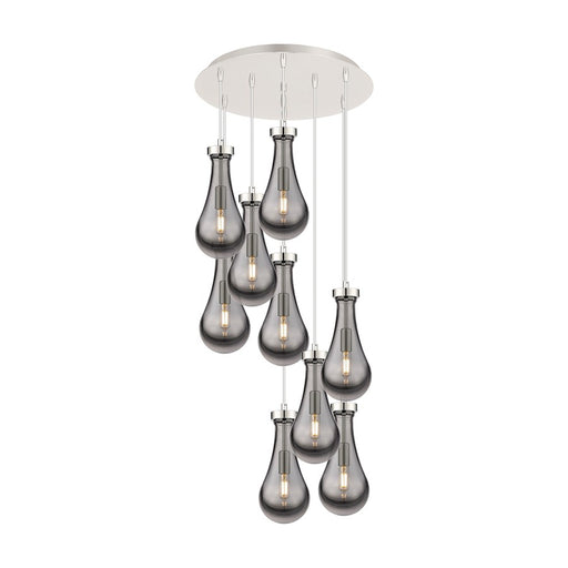 Innovations Owego 9Lt 5" CM Pendant, 18" Canopy, PN/SM - 119-451-1P-PN-G451-5SM