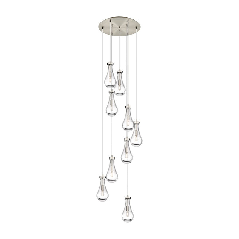 Innovations Owego 9Lt 5" CM Pendant, 18" Canopy, SN/CL - 119-451-1P-SN-G451-5CL
