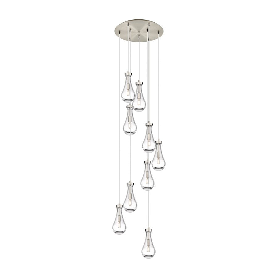 Innovations Owego 9Lt 5" CM Pendant, 18" Canopy, SN/CL - 119-451-1P-SN-G451-5CL