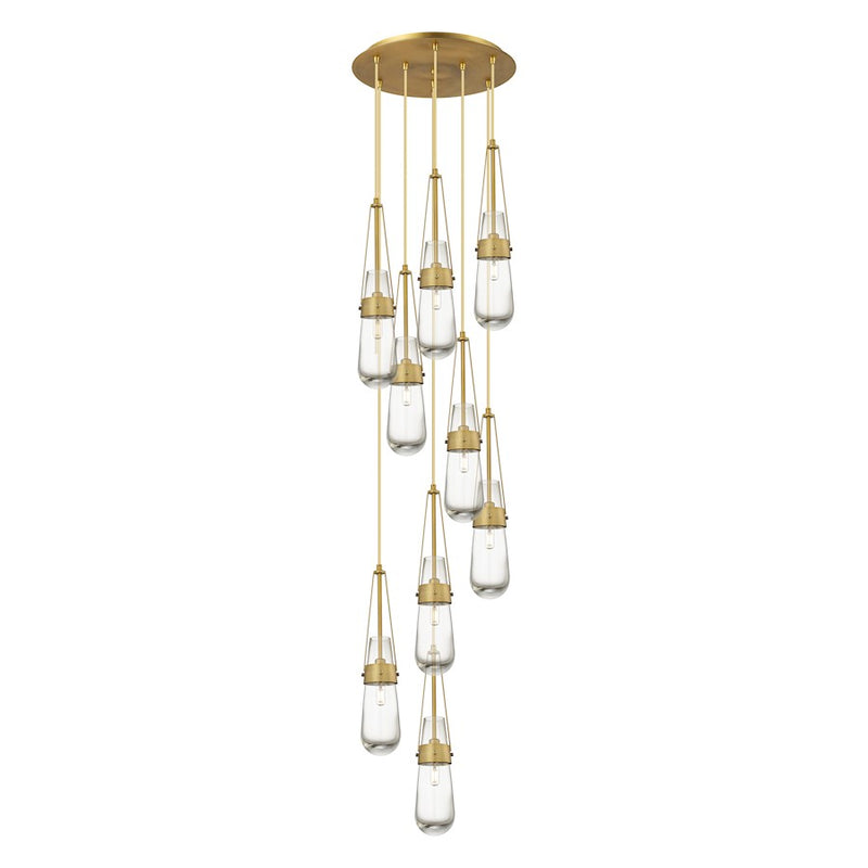 Innovations Milan 9Lt 4" CM Pendant, 18" Canopy, BS/CL - 119-452-1P-BB-G452-4CL