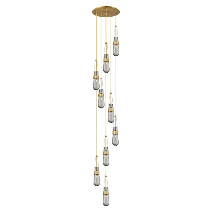 Innovations Milan 9Lt 4" CM Pendant, 18" Canopy, BS/SM - 119-452-1P-BB-G452-4SM