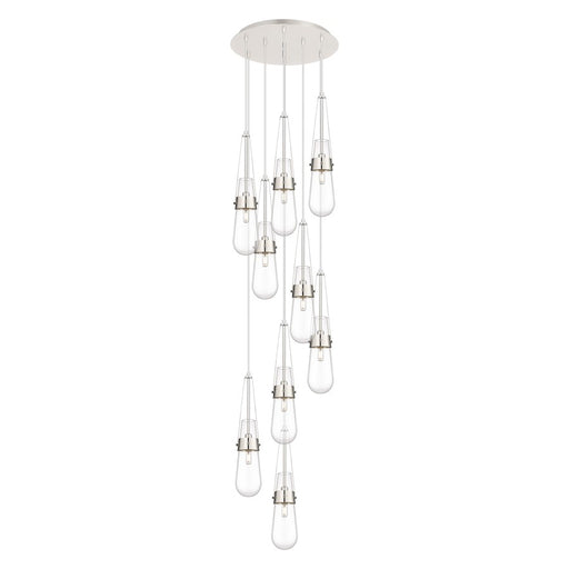 Innovations Milan 9Lt 4" CM Pendant, 18" Canopy, PN/CL - 119-452-1P-PN-G452-4CL