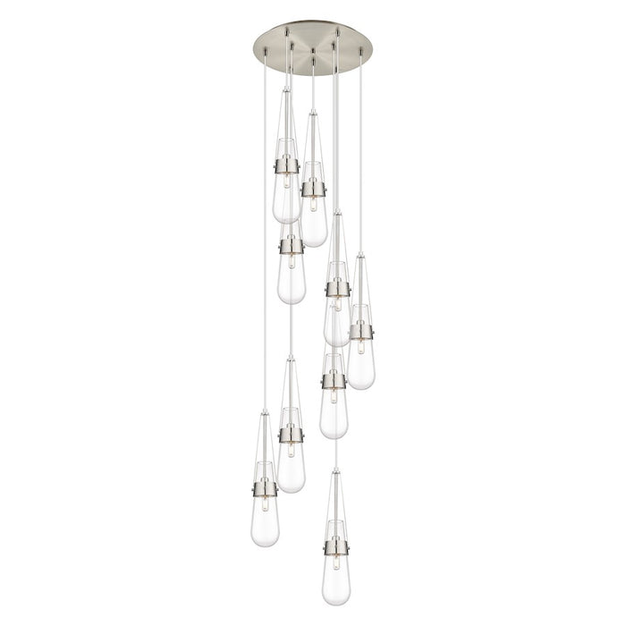Innovations Milan 9Lt 4" CM Pendant, 18" Canopy, SN/CL - 119-452-1P-SN-G452-4CL
