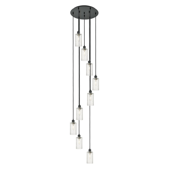 Innovations Crown Point 9Lt 19" Cord Multi Pendant, BK/SD - 119B-9P-BK-G434-7SDY