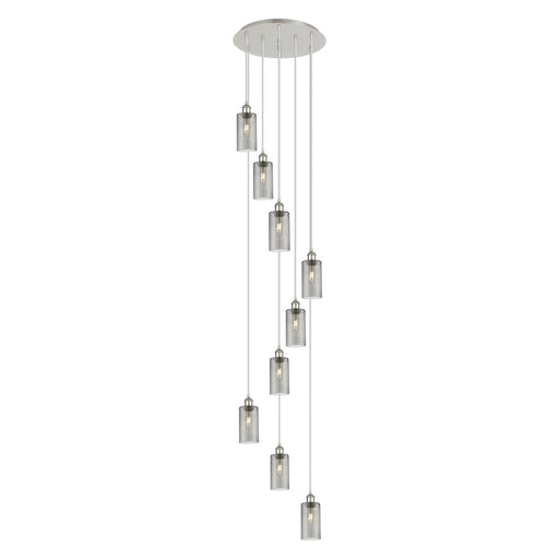 Innovations Crown Point 9Lt 19" Cord Multi Pendant, PN/SM - 119B-9P-PN-G434-7SM
