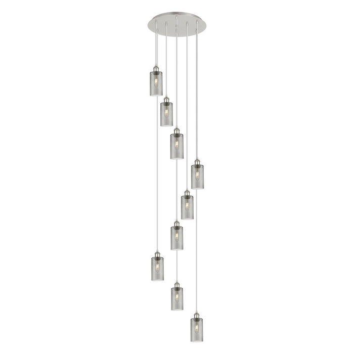 Innovations Crown Point 9Lt 19" Cord Multi Pendant, PN/SM - 119B-9P-PN-G434-7SM