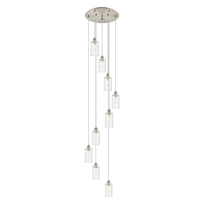 Innovations Crown Point 9Lt 19" Cord Multi Pendant, SN/CL - 119B-9P-SN-G434-7CL