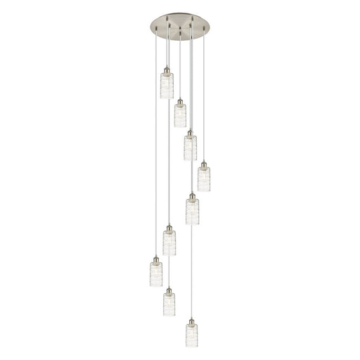 Innovations Crown Point 9Lt 19" Cord Multi Pendant, SN/DS - 119B-9P-SN-G434-7DE