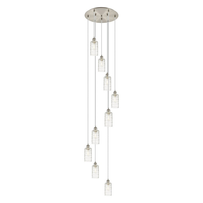 Innovations Crown Point 9Lt 19" Cord Multi Pendant, SN/DS - 119B-9P-SN-G434-7DE