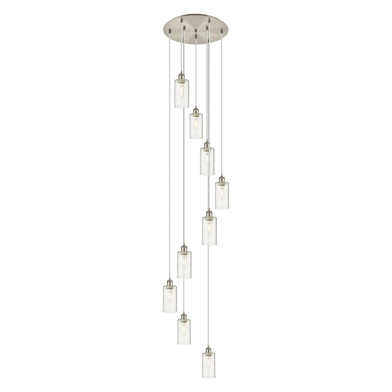 Innovations Crown Point 9Lt 19" Cord Multi Pendant, SN/SD - 119B-9P-SN-G434-7SDY