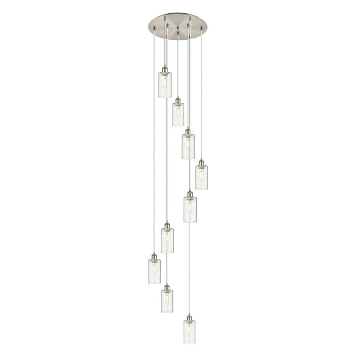 Innovations Crown Point 9Lt 19" Cord Multi Pendant, SN/SD - 119B-9P-SN-G434-7SDY