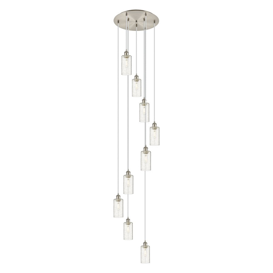 Innovations Crown Point 9Lt 19" Cord Multi Pendant, SN/SD - 119B-9P-SN-G434-7SDY