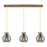 Innovations Newton Sphere 3Lt 8" CL Pendant, BS/SM - 123-410-1PS-BB-G410-8SM
