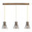 Innovations Newton Cone 3Lt 8" CL Pendant, BS/SM - 123-410-1PS-BB-G411-8SM