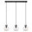Innovations Newton Sphere 3Lt 8" CL Pendant, BK/SD - 123-410-1PS-BK-G410-8SDY