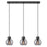 Innovations Newton Sphere 3Lt 8" CL Pendant, BK/SM - 123-410-1PS-BK-G410-8SM