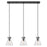 Innovations Newton Cone 3Lt 8" CL Pendant, BK/SD - 123-410-1PS-BK-G411-8SDY